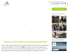 Tablet Screenshot of portmelbournephysio.com.au